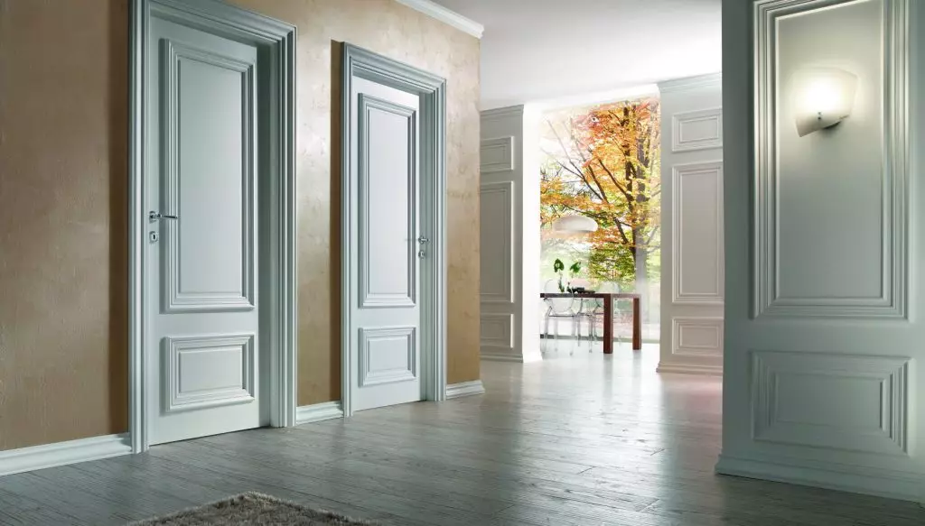 White doors in classic style