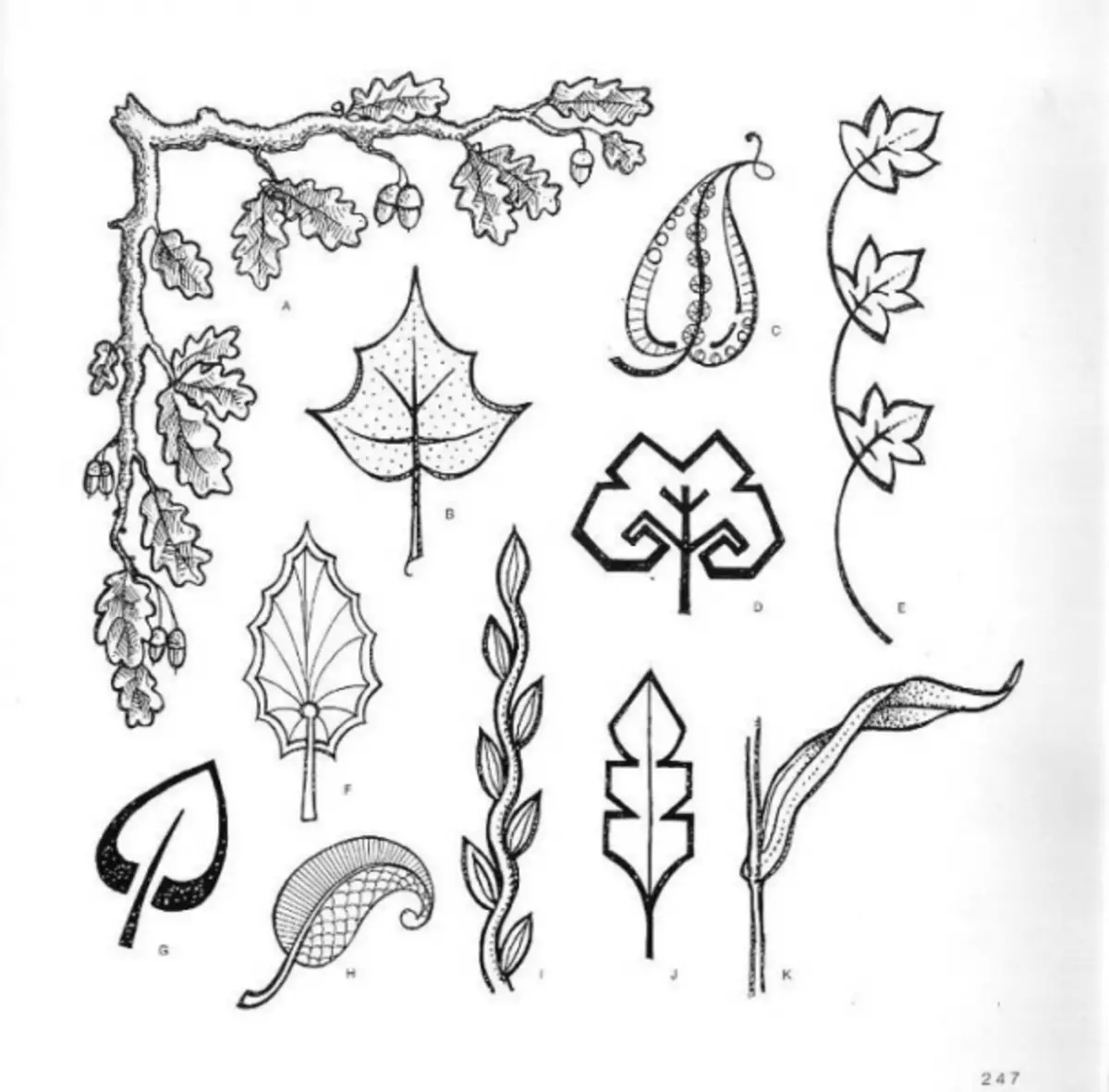 Стилизованное изображение растительных форм