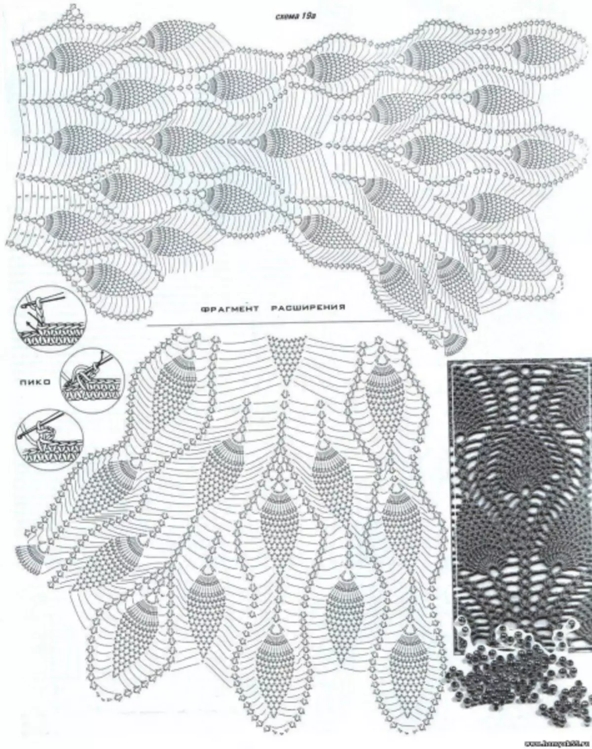 Tunic Cregrochet：方案和描述圓角針織的照片