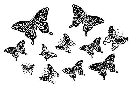 काचेच्या ताणलेल्या ग्लास आणि अॅक्रेलिक पेंट्सवर चित्रकला साठी स्टिन्सिल