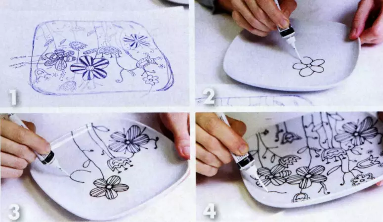 Schilderen op keramiek: hoofdklasse van producten Doe het zelf in een nieuwe techniek