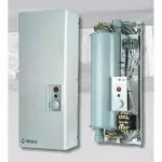 Electric boiler for the heating of a private house