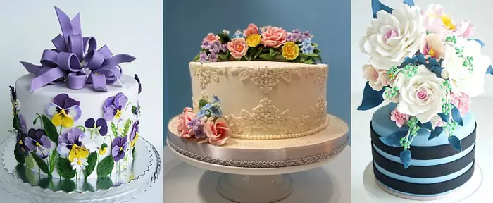 ફૂલો મેટિકથી બનેલા ફૂલો વિડિઓ સાથે લગ્ન કેક માટે stepgovayovo