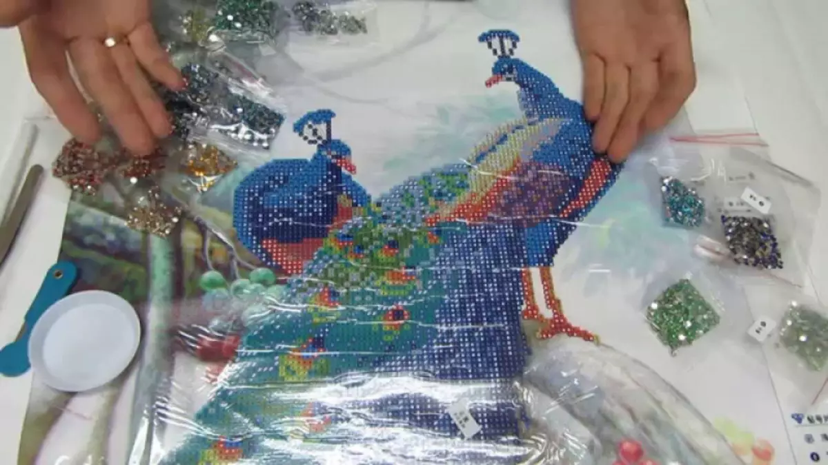 Mosaiko argazkia beren eskuekin argazkien eta roinstonetatik