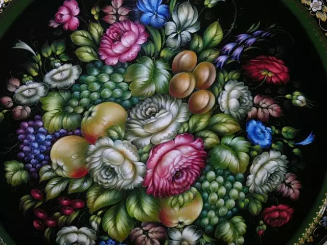 Zhostovskaya Malerei: Wie man Blumen und Blätter in allmählich mit Video zeichnet