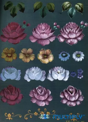 Зхостовскаиа Сликарство: Како нацртати цвеће и лишће постепено са видео записом