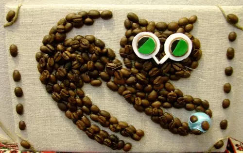 Meisterklasse auf Kunsthandwerk aus Kaffeebohnen Tun Sie es selbst mit Fotos und Videos