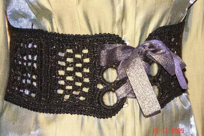 Crochet Belt: Scheme ug paghulagway sa accessory sa usa ka sinina nga adunay litrato ug video