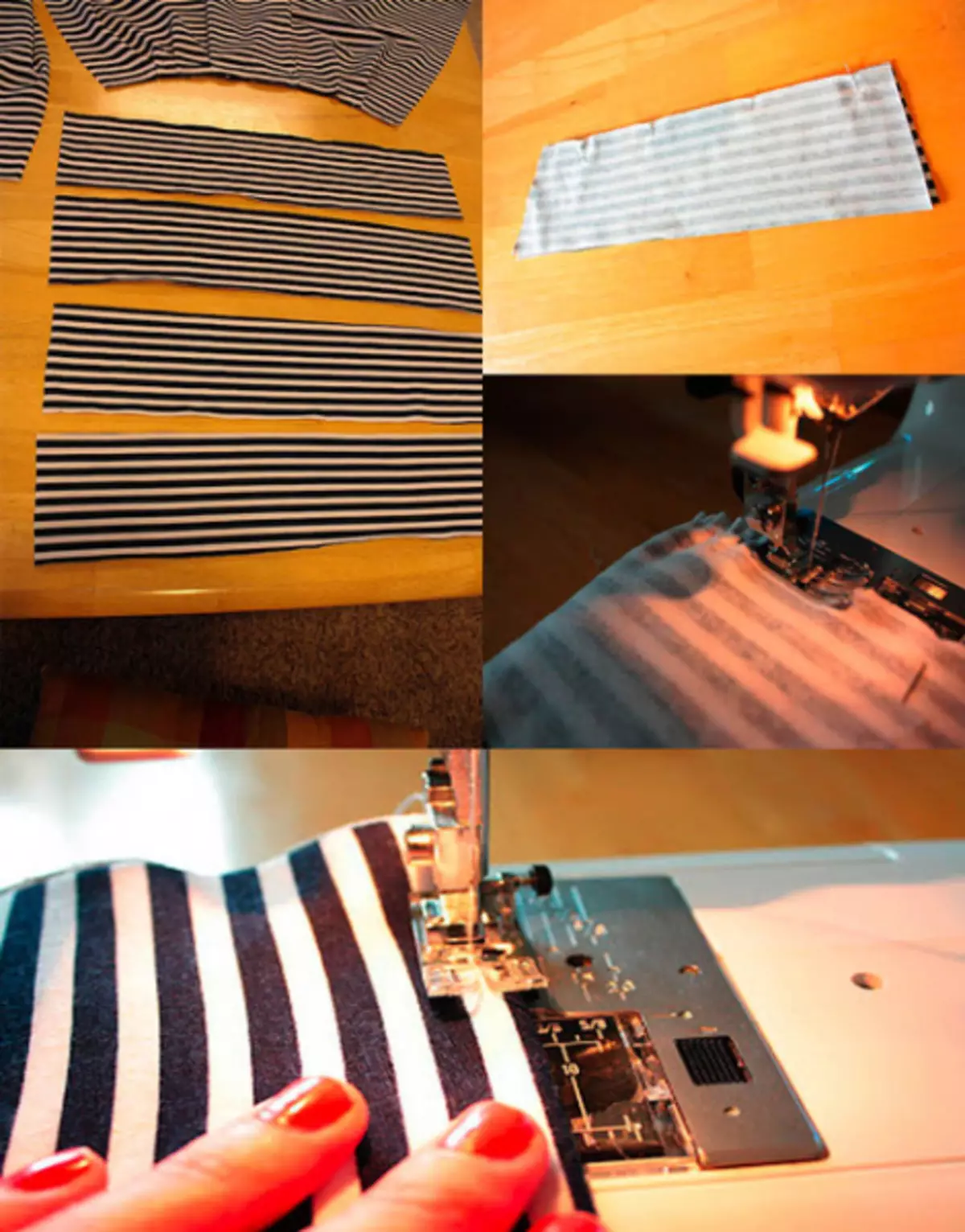 How to sew a summer striped skirt
