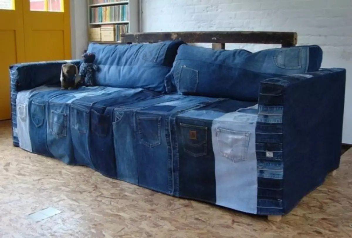 Mga detalye ng denim sa kanilang sariling mga kamay para sa bahay: Master Class na may larawan