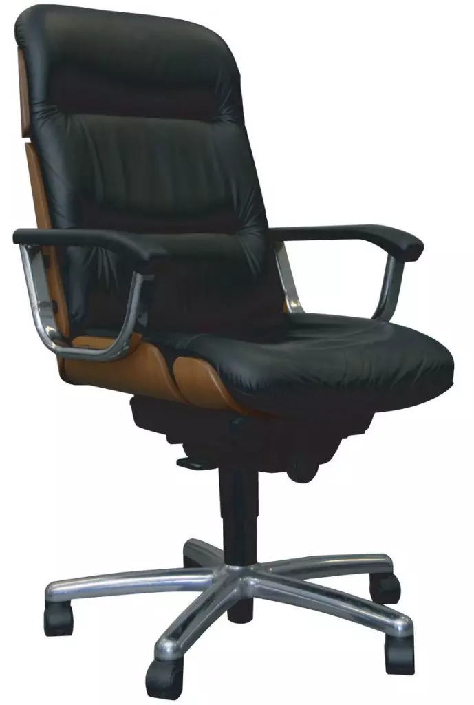 Chaise en cuir avec cadre orthopédique