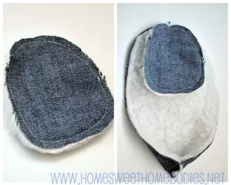 Baby Fur Slippers from Sheepskin: Pattern and Master Class on sewing from old jeans