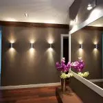 په دهلیز کې ر lighting ا: د لوی او کوچني اپارتمانونو لپاره سیده ریډینګ حلونه (x62 عکسونه)