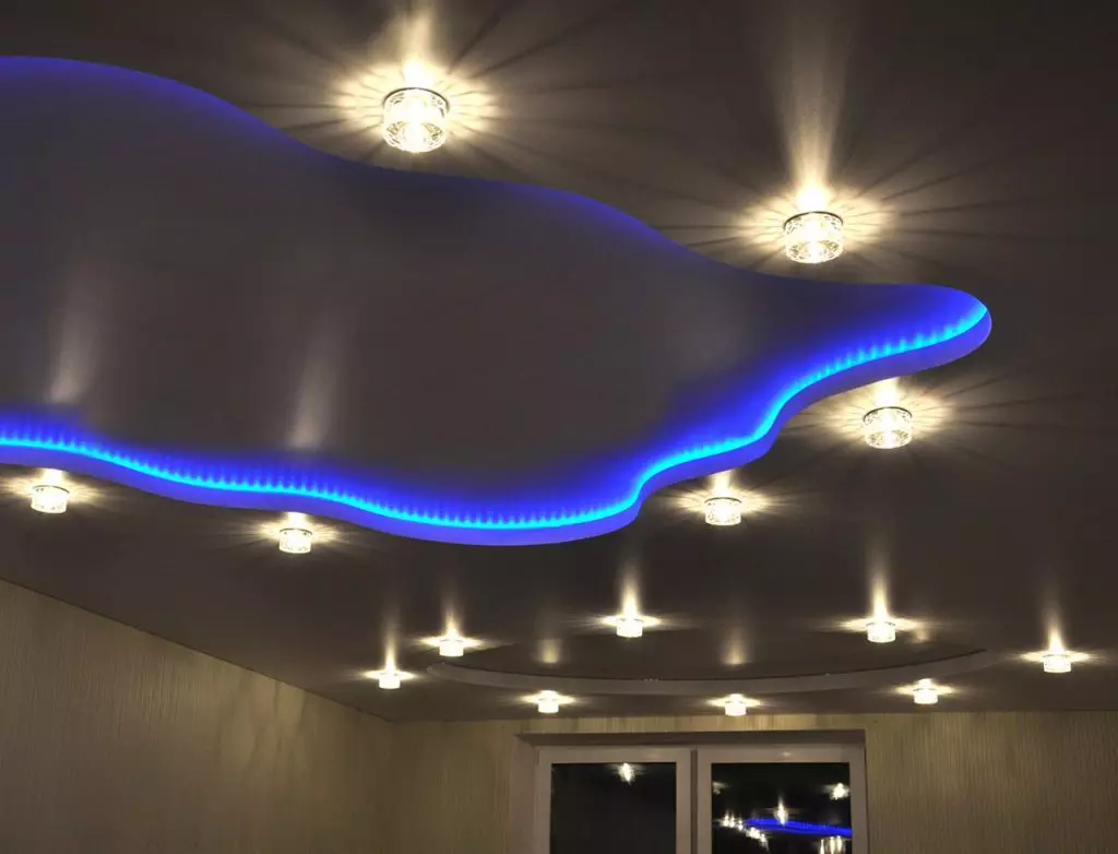 Backlight in stretch plafond