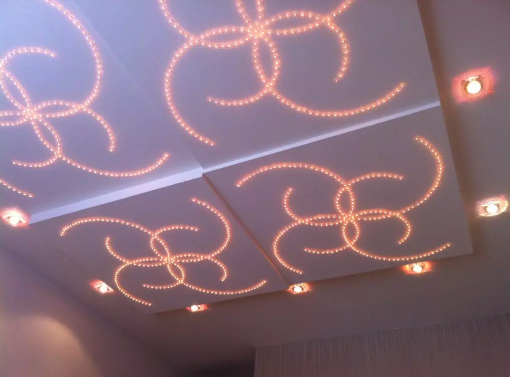 LED-mönster på taket