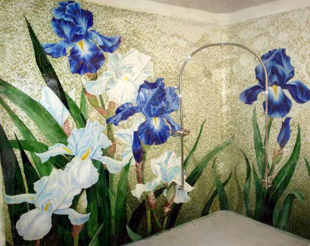 Panel from mosaic with their own hands for the kitchen and in the bathroom with photos