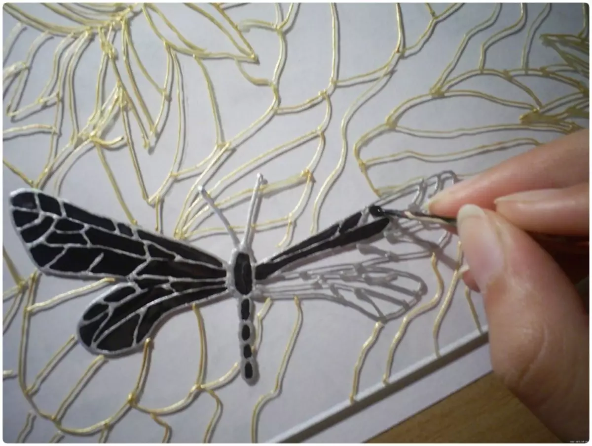 Stained glass painting on glass with your own hands: Master class with video