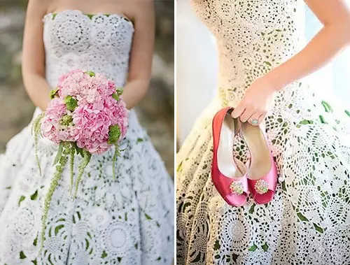 Tamborējuma kāzu kleita: shēma ar aprakstu un fotoattēlu