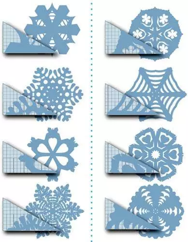 So schneiden Sie Schneeflocken aus dem Papier mit den eigenen Händen mit Styardly mit den Schemata