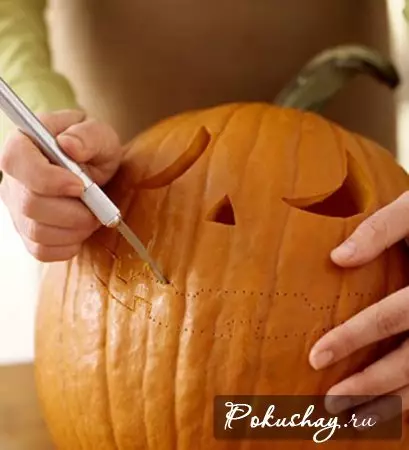 Kuidas lõigata kõrvits Halloweenis: Master klassi fotode ja video vene keeles