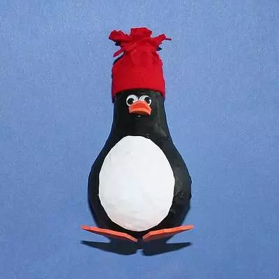 Penguin from Paper Masha