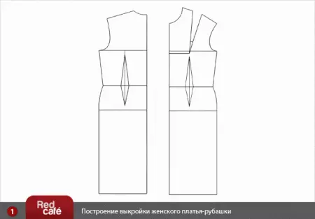 Naisten mekko - paita: Rakennuskuviot leikkaus- ja ompelu