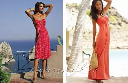 Πώς να ράψετε ένα θηλυκό φόρεμα παραλία με τα χέρια τους: μοτίβα ενός φόρεμα παραλία για κοπή και ράψιμο