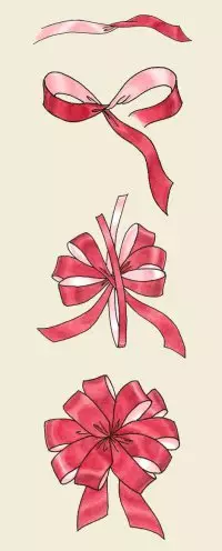 Isaphetha senze ngokwakho kwi-satin ribbon entanyeni nasekunxibe ifoto