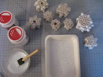 Snowflakes from macaroni do it yourself