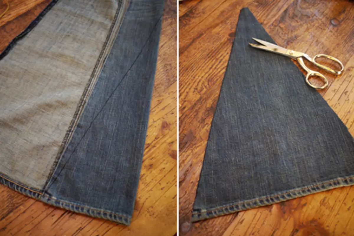 Як зробити джинси кльош