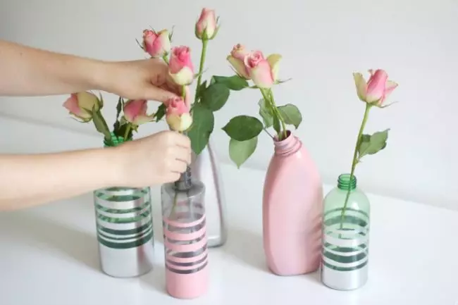 Vase aus einer Flasche mit eigenen Händen: Master-Klasse mit Fotos und Video