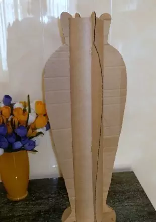 Cardboard Vase do it yourself: master class with diagrams and video