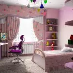 וילונות תפזורת עצמאית בחדר הילדים: מבחר בד עיצוב חדר