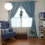 Independent tailoring curtains in nursery: selection of fabric and room design