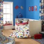 וילונות תפזורת עצמאית בחדר הילדים: מבחר בד עיצוב חדר
