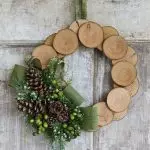Ji bo New Year Wreath of Wood
