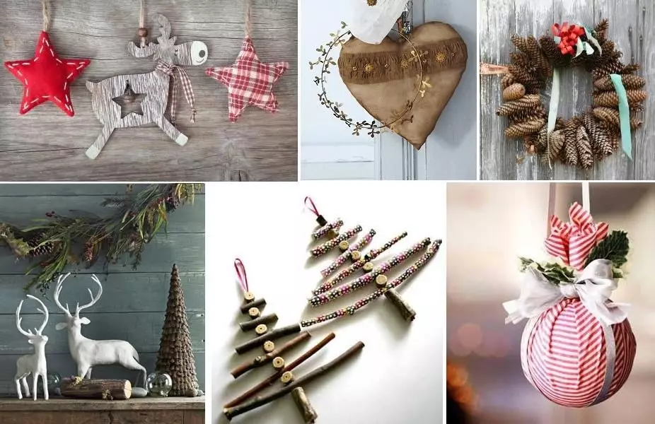 New Year's decorations in the style of Rustic