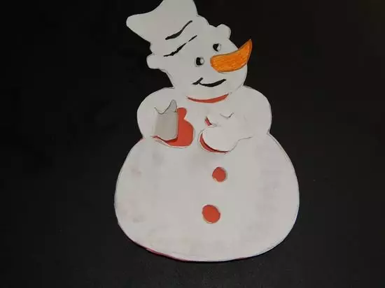 Snowman with his own hands from girlfriend with photos and video