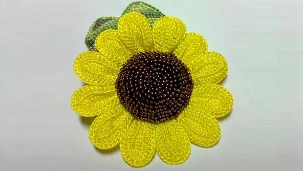 Sunflower Napkin Crochet: Scheme uye Tsananguro ine vhidhiyo