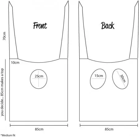 How to sew a dress - Tunic from knitwear: Pattern for cutting and sewing