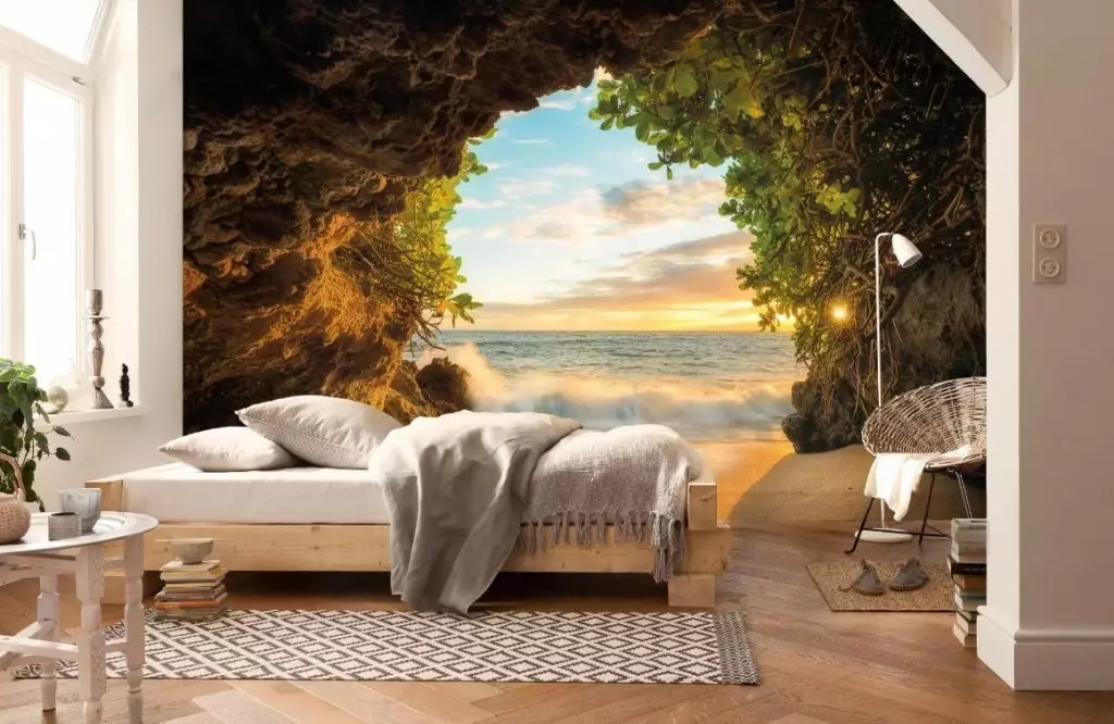 Dzīvojamās istabas dizaina idejas ar foto fonu