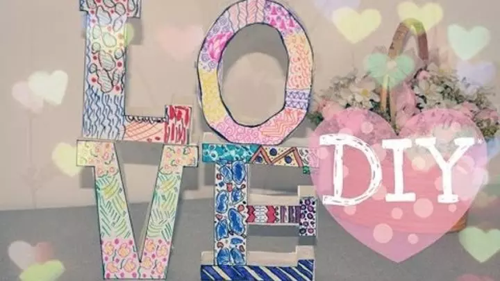Cardboard letters do it yourself for children for birthday