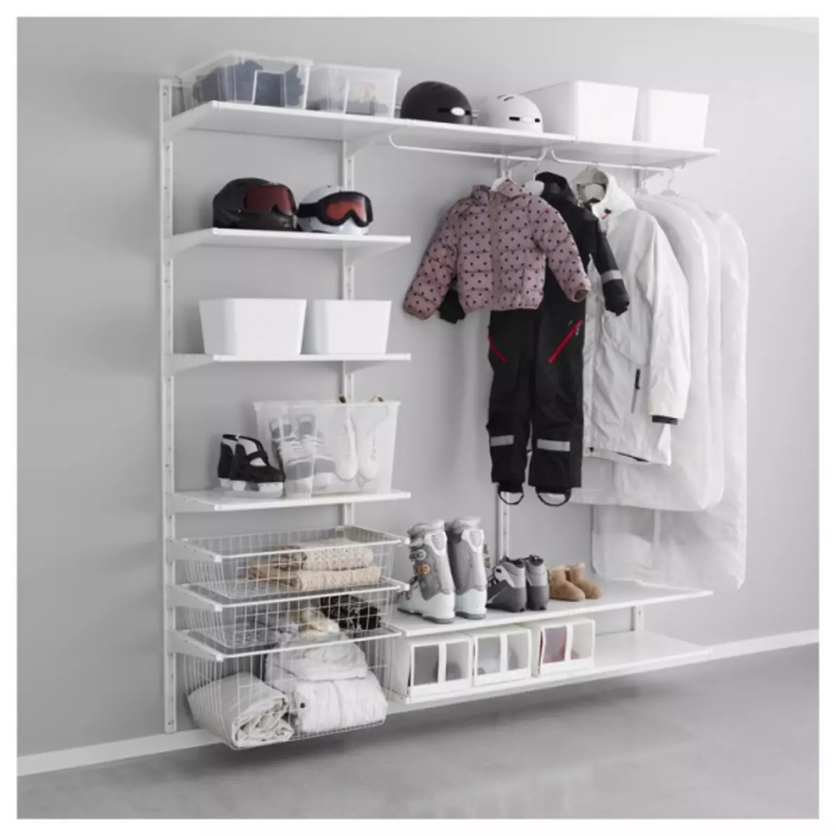 Ideje za shranjevanje in naročilo iz IKEA - kompaktnost, udobje in funkcionalnost švedskih (38 fotografij)