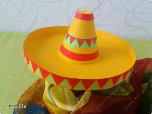 Sombrero ทำมันเองจากกระดาษ: ระดับปริญญาโทพร้อมรูปถ่าย