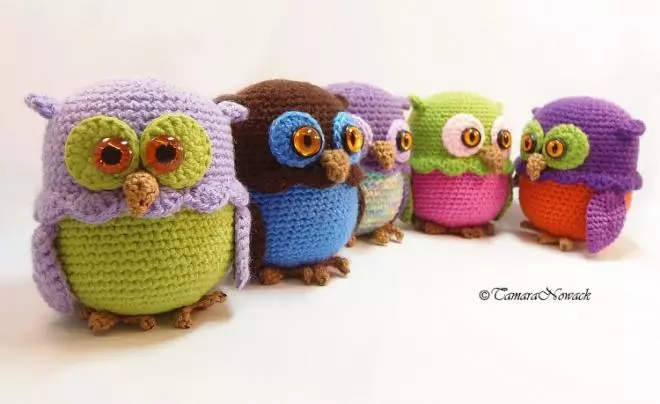 Owl Crochet სქემა და აღწერა სამაგისტრო კლასი