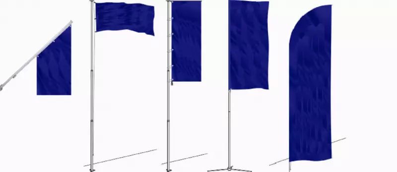 Flagpole Fai da te per le bandiere: strada e muro montate