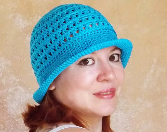 Hat de verán de mulleres Crochet: clase mestra con vídeo
