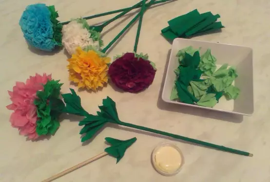 बच्चों के लिए नैपकिन से लक्ष्य: रंग निर्माण योजनाएं