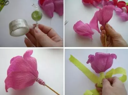 Bouquet bunga dengan tangan mereka sendiri dari bahan utama pada 14 Februari