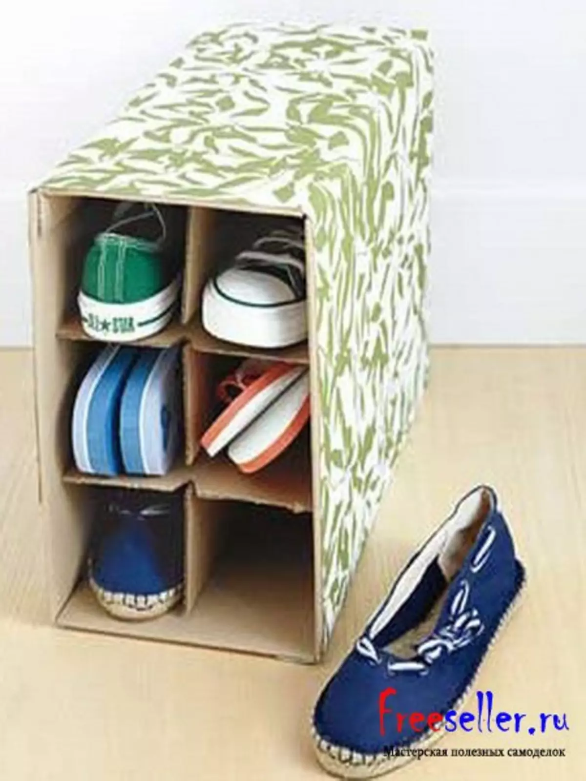 Подставка для обуви из коробок из под обуви